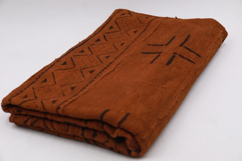 Toile de boue bogolan marron