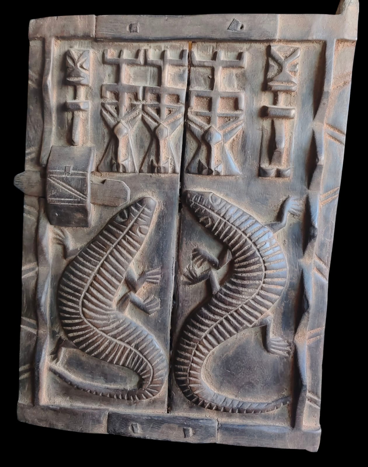 porte dogon lézards