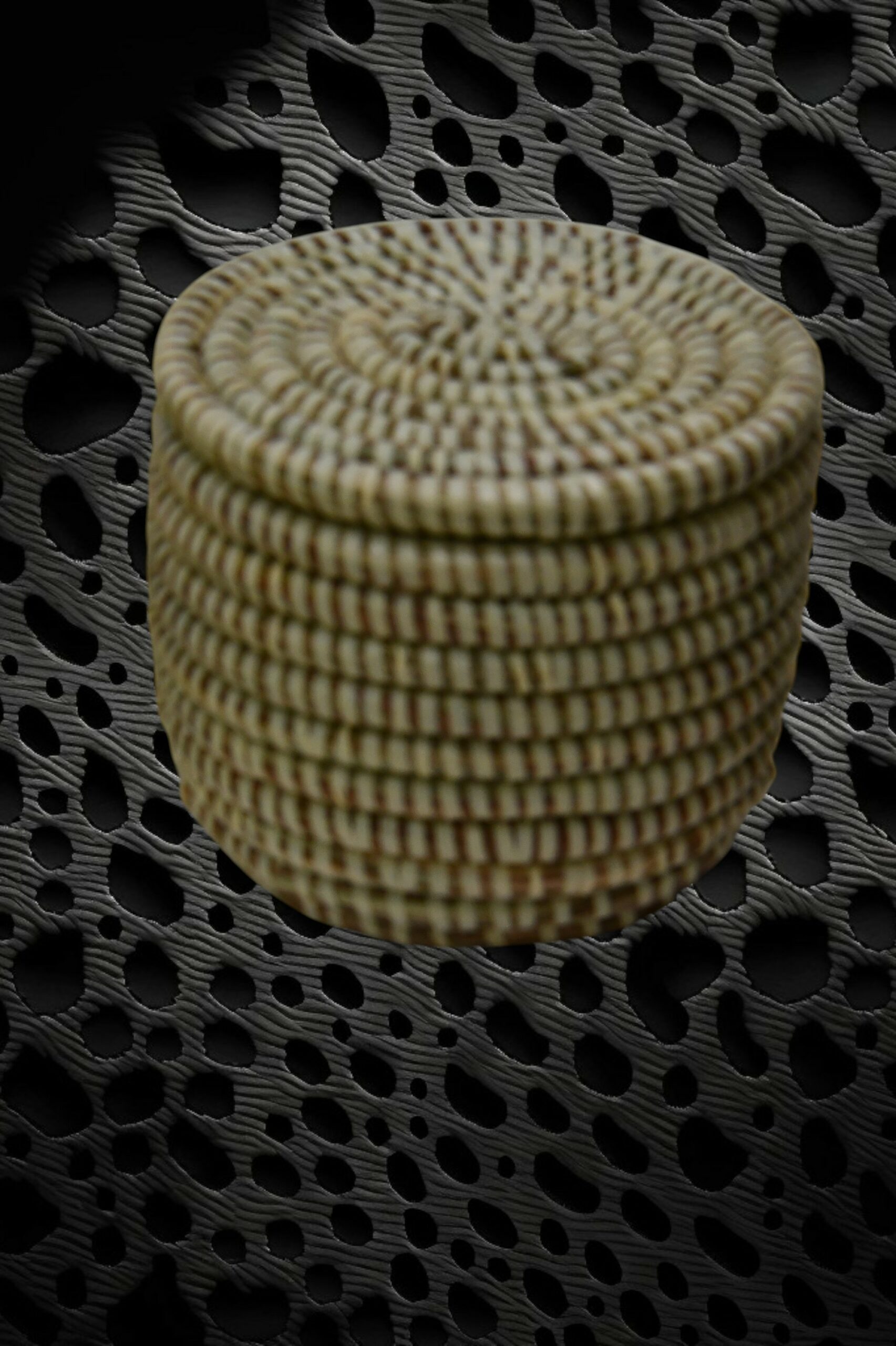 Petit Panier Africain avec couvercle