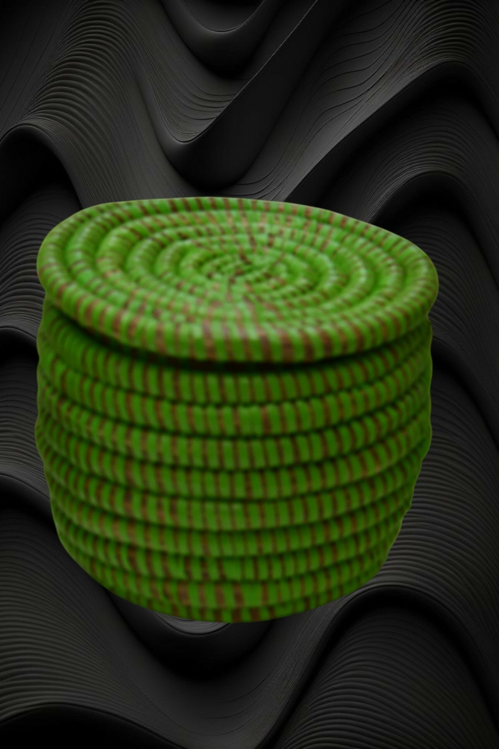 Petit Panier Africain avec couvercle