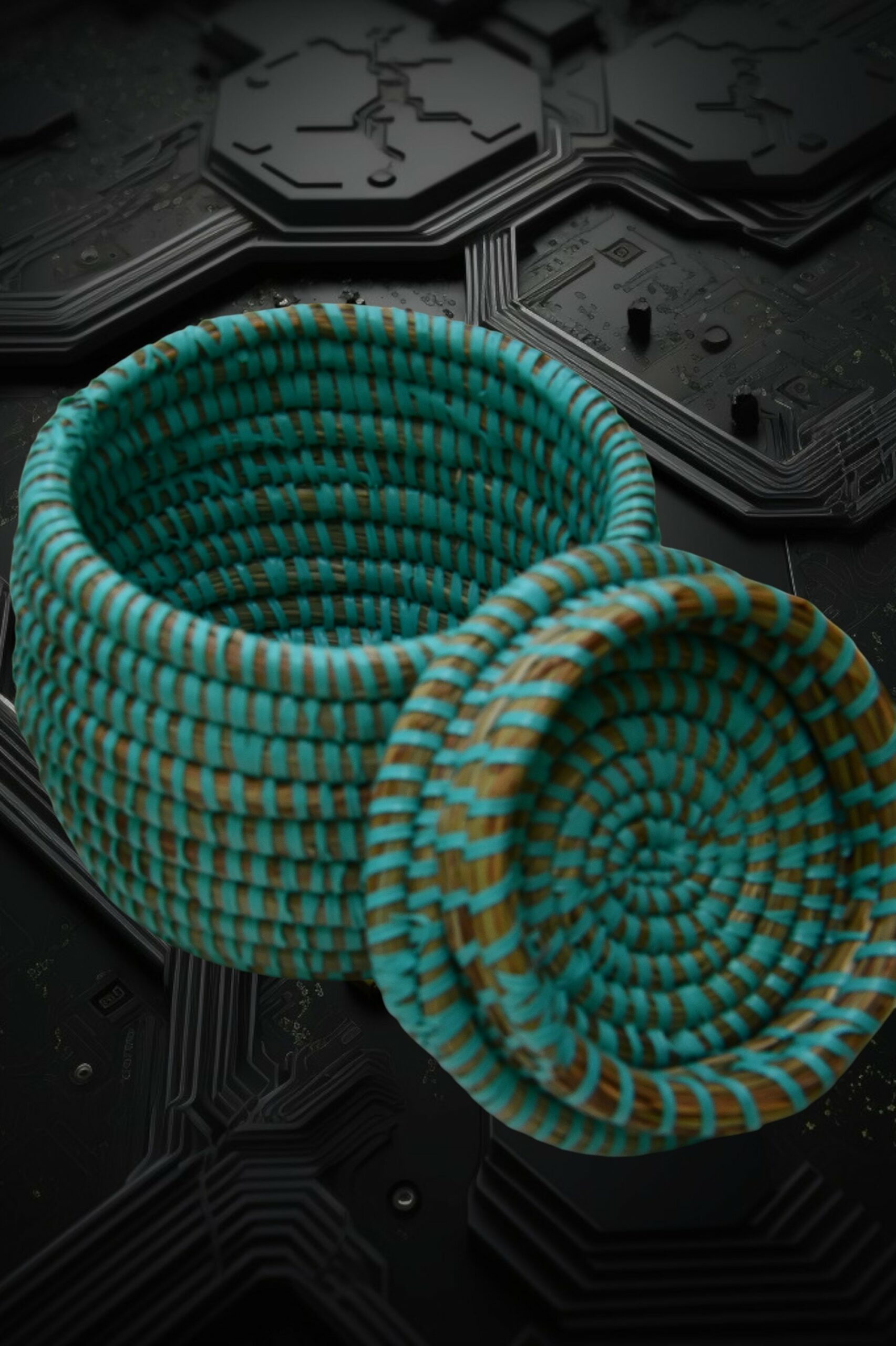 Petit Panier Africain avec couvercle – Image 2