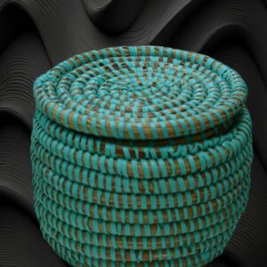 Petit Panier Africain avec couvercle