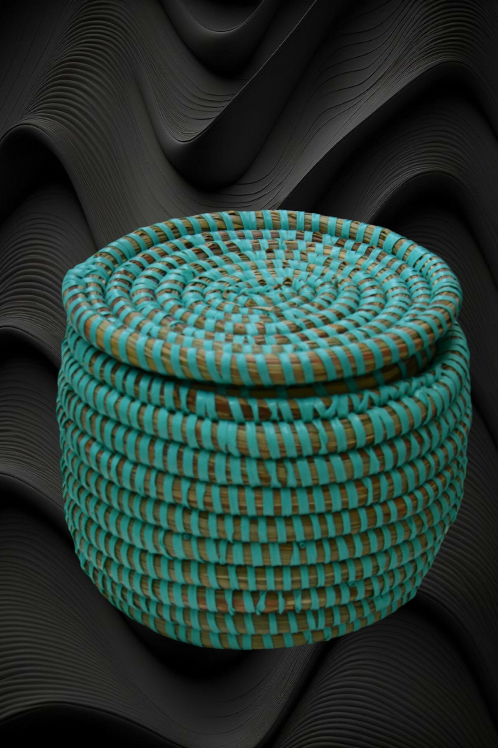 Petit Panier Africain avec couvercle