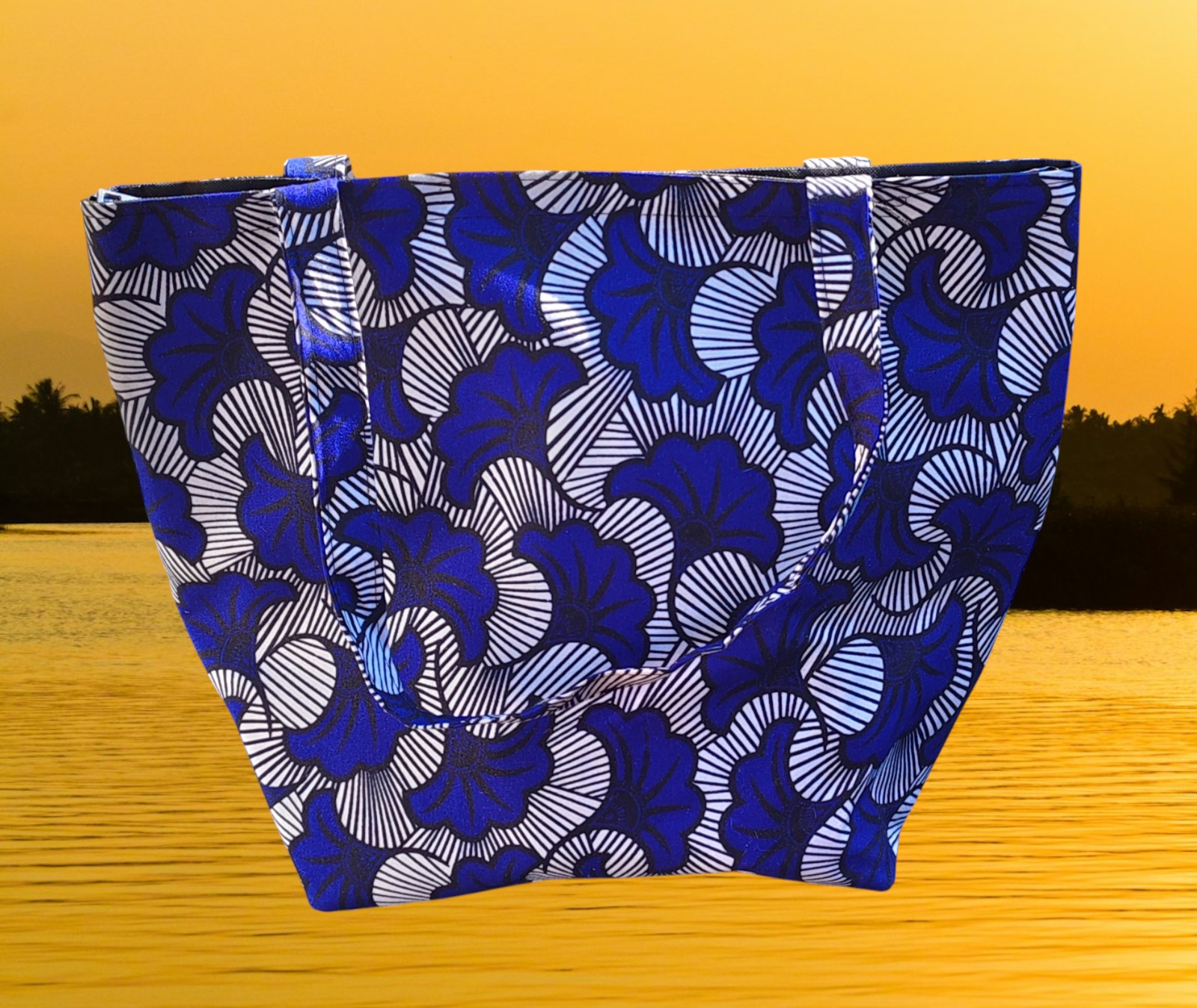 Sac de plage lotus BLEU – Image 2