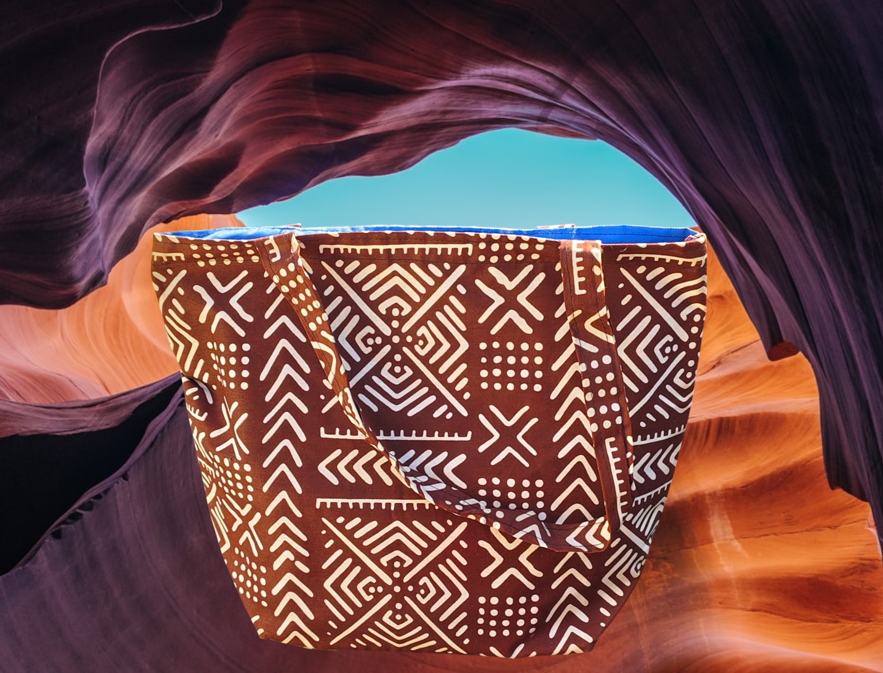 Sac de plage motifs géométriques