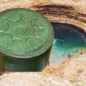 Boite à bijoux en cuir ronde